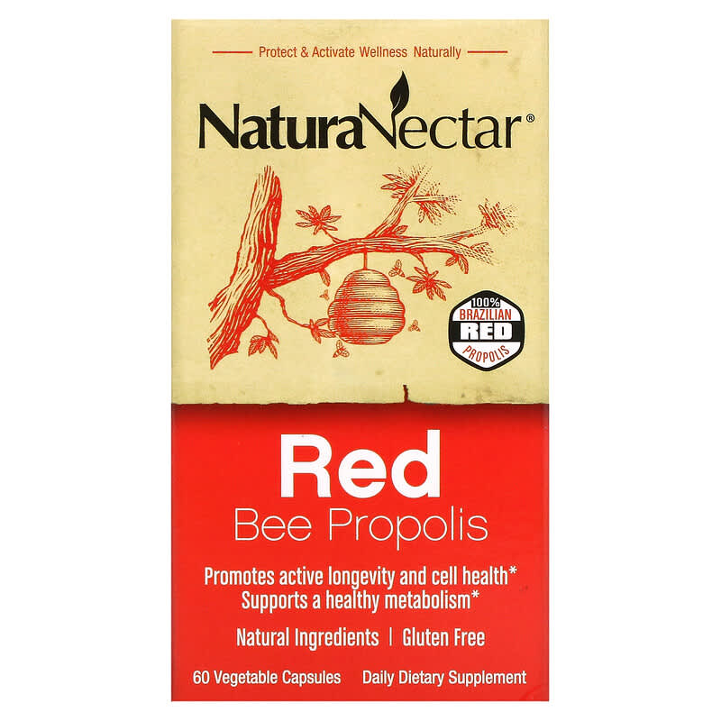 NaturaNectar Red Bee Propolis 60 Vegetable Capsules 837654326534