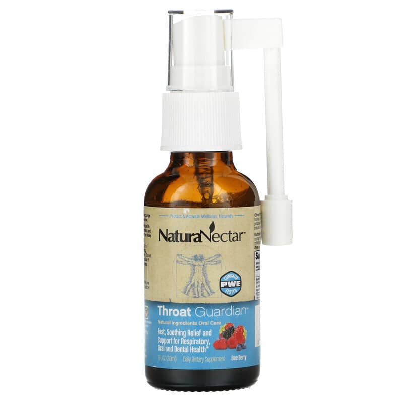 NaturaNectar, Throat Guardian Spray, Bee Berry, 1 fl oz (30 ml) 837654326596