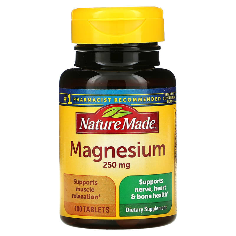 Nature Made Magnesium 250 mg 100 Tablets 31604012694