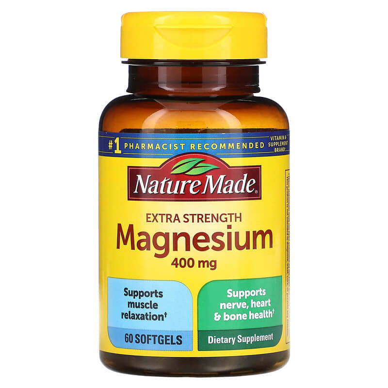 Nature Made Magnesium Extra Strength 400 mg 60 Softgels 31604025762