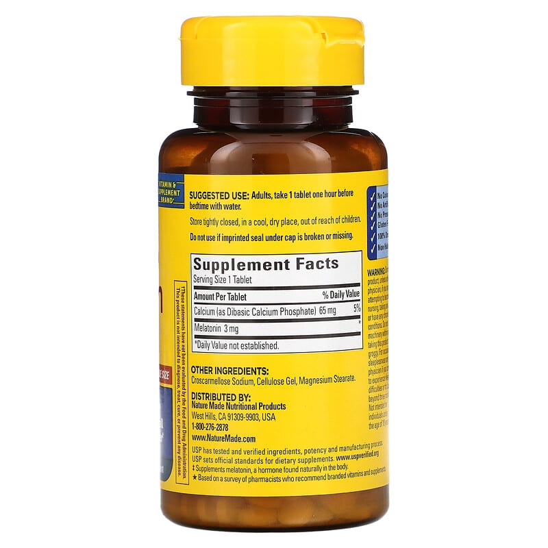 Nature Made, Melatonin, 3 mg, 240 Tablets 31604027421