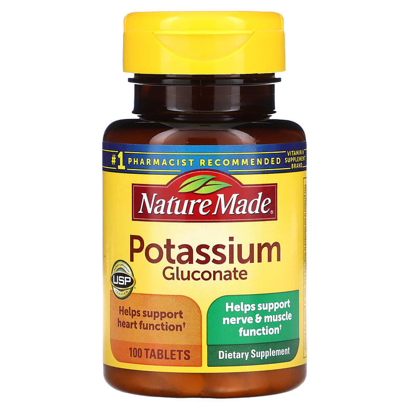 Nature Made Potassium Gluconate 100 Tablets 31604013585
