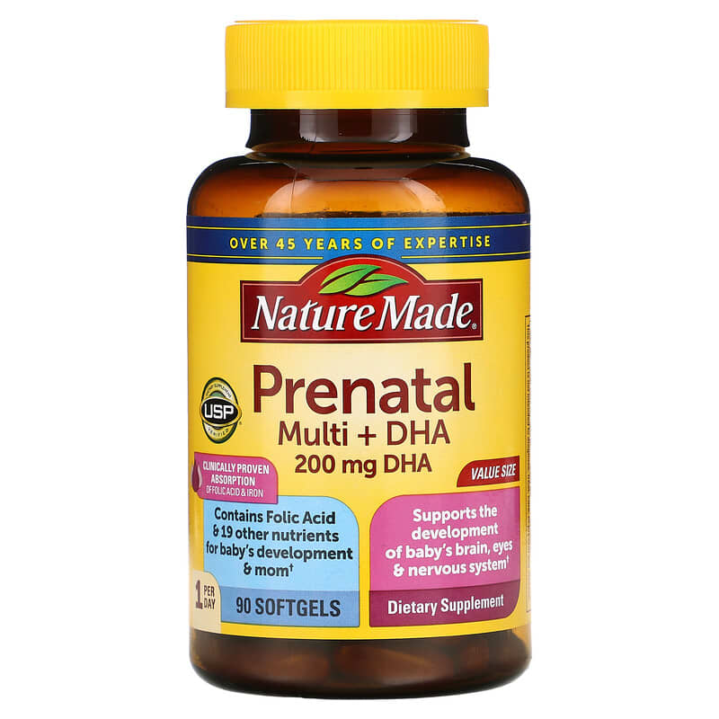Nature Made Prenatal Multi + DHA 90 Softgels 31604027490