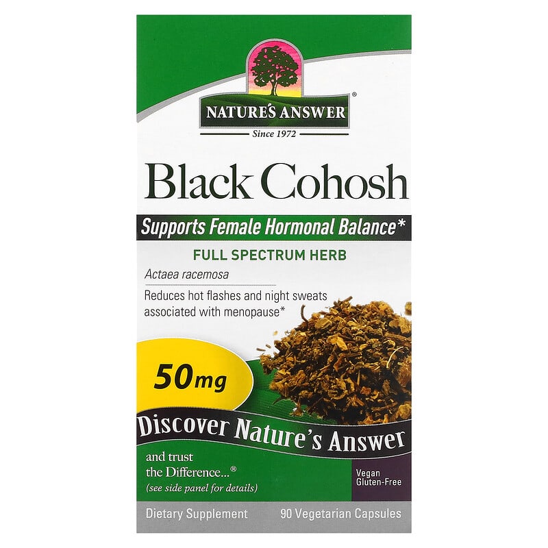 Nature's Answer Black Cohosh Full Spectrum Herb 50 mg 90 Vegetarian Capsules 83000161261