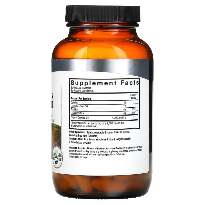 Nature's Answer, Extra Virgin Coconut Oil, 120 Soft Gels 83000261312