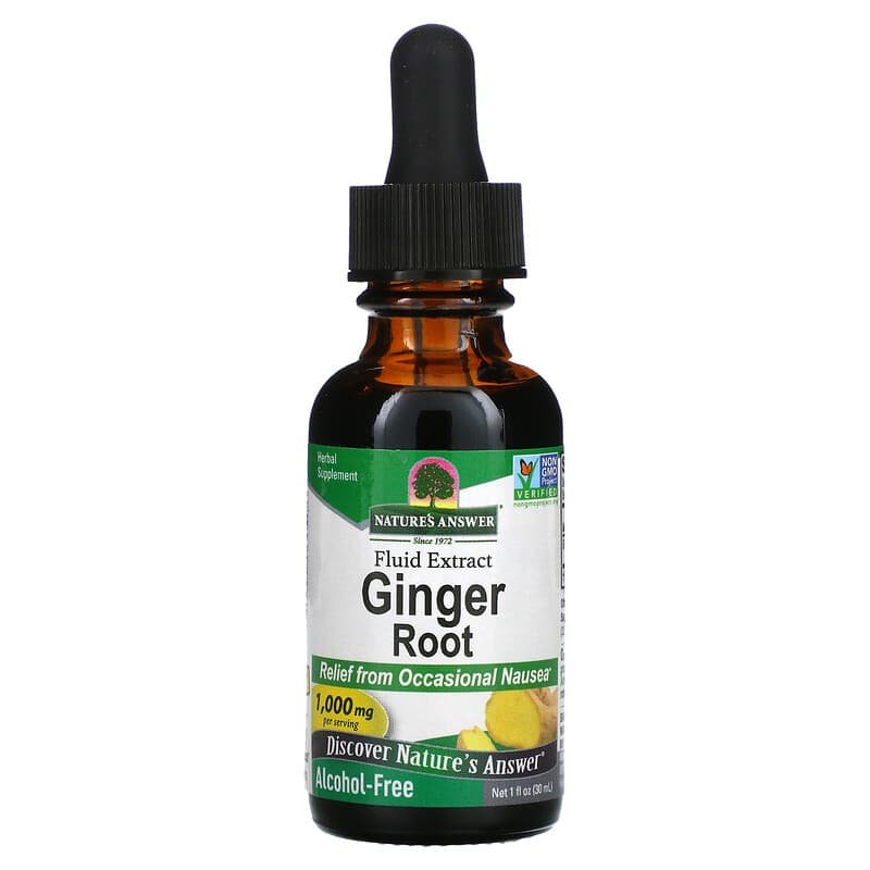 Nature's Answer Ginger Root Fluid Extract Alcohol-Free 1,000 mg 1 fl oz (30 ml) 83000006166