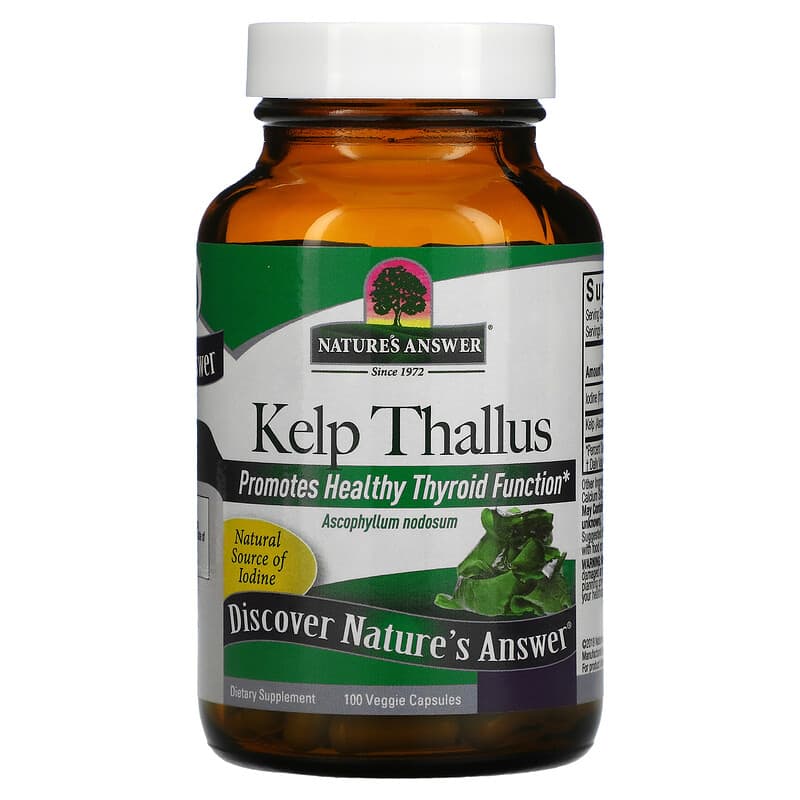 Nature's Answer, Kelp Thallus, 100 Veggie Capsules 83000162909