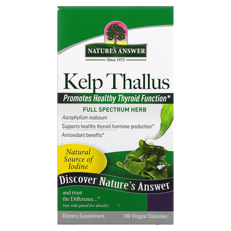 Nature's Answer Kelp Thallus 100 Veggie Capsules 83000162909