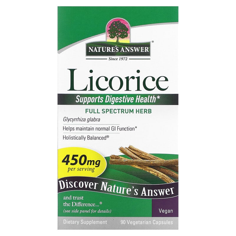 Nature's Answer Licorice 450 mg 90 Vegetarian Capsules 83000162947