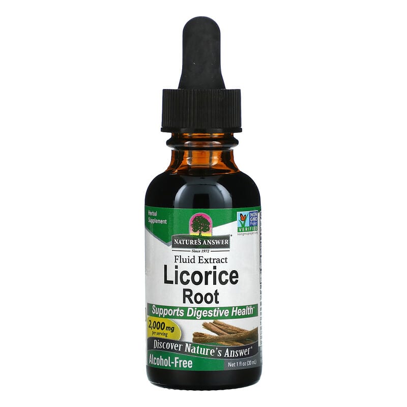 Nature's Answer Licorice Root Fluid Extract Alcohol-Free 2,000 mg 1 fl oz (30 ml) 83000006401