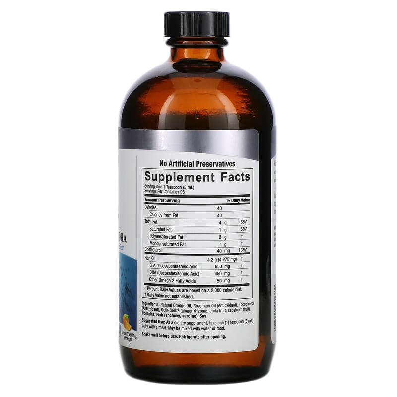 Nature's Answer, Liquid Omega-3, Deep Sea Fish Oil EPA/DHA, Orange, 16 fl oz (480 ml) 83000261374