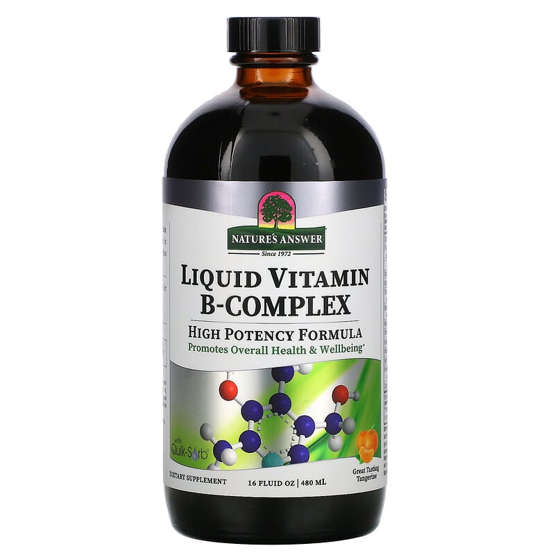Nature's Answer Liquid Vitamin B-Complex Great Tasting Tangerine 16 fl oz (480 ml) 83000261077