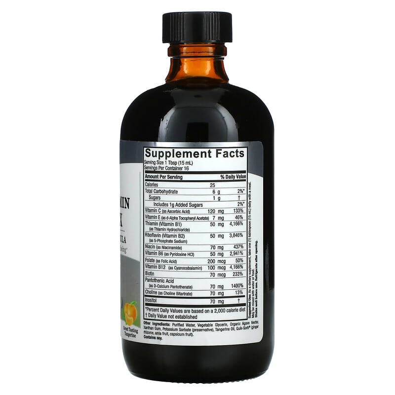 Nature's Answer, Liquid Vitamin B-Complex, Great Tasting Tangerine , 8 fl oz (240 ml) 83000261053