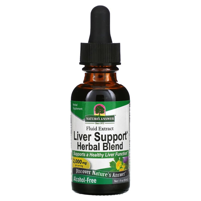 Nature's Answer Liver Support Herbal Blend Fluid Extract Alcohol-Free 2,000 mg 1 fl oz (30 ml) 83000007842