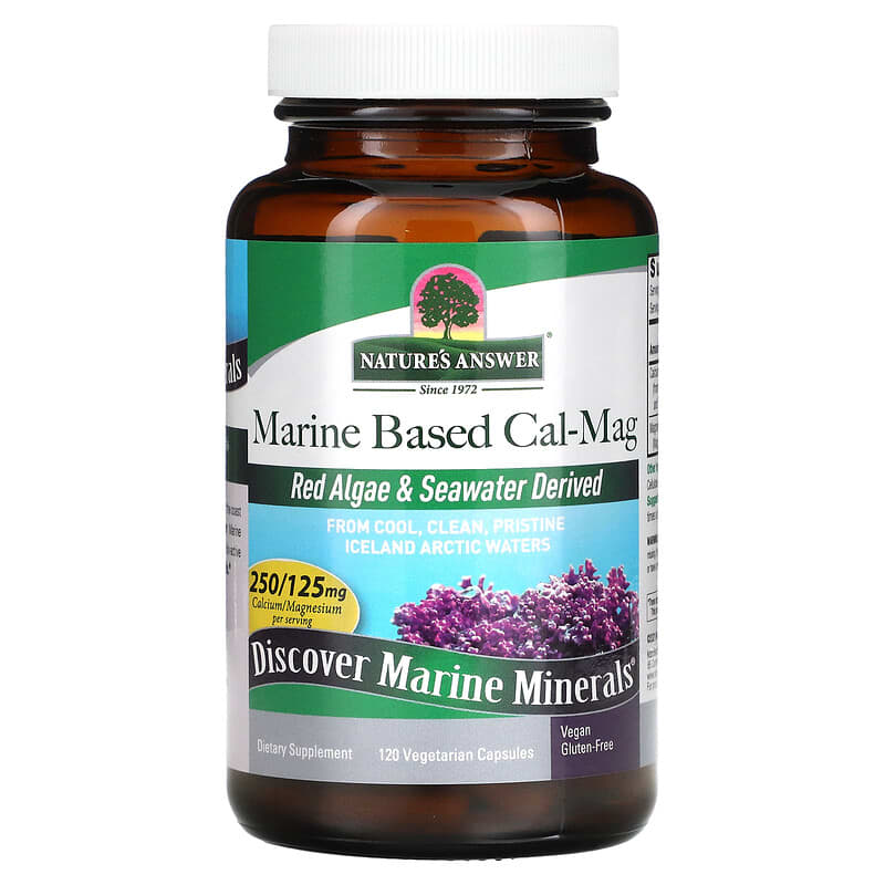 Nature's Answer, Marine Based Cal-Mag, 120 Vegetarian Capsules 83000164613