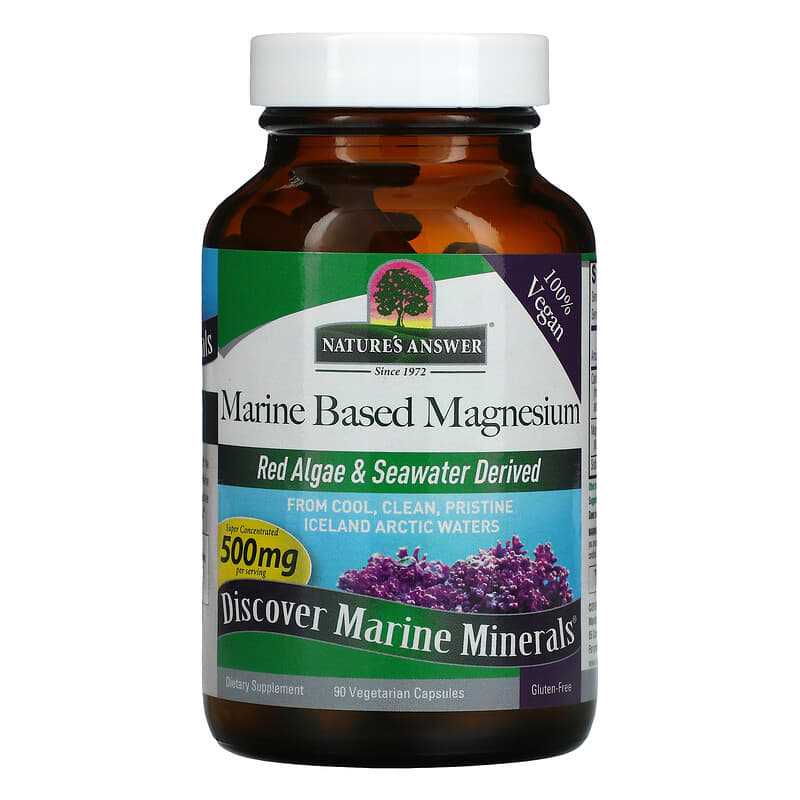 Nature's Answer, Marine Based Magnesium, 250 mg, 90 Vegetarian Capsules 83000164620