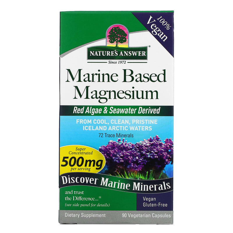 Nature's Answer Marine Based Magnesium 250 mg 90 Vegetarian Capsules 83000164620