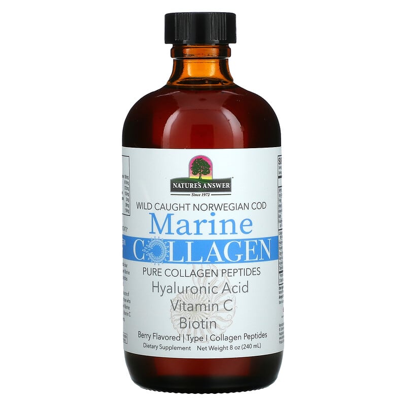 Nature's Answer, Marine Collagen, Wild Caught Norwegian Cod, Berry, 8 oz (240 ml) 83000269226