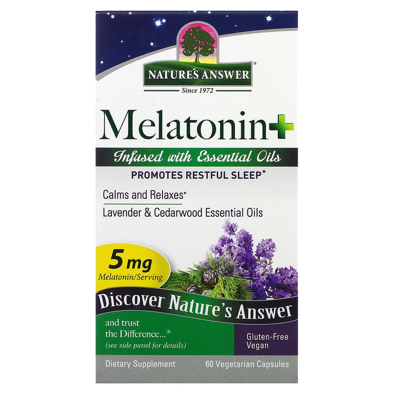 Nature's Answer Melatonin+ 5 mg 60 Vegetarian Capsules 83000165658