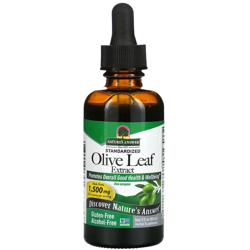 Nature's Answer Olive Leaf Extract Alcohol-Free 1,500 mg 2 fl oz (60 ml) 83000006531