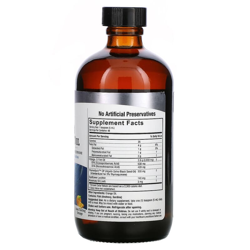 Nature's Answer, Omega-3 with Black Seed Oil, Orange, 8 fl oz (240 ml) 83000261428