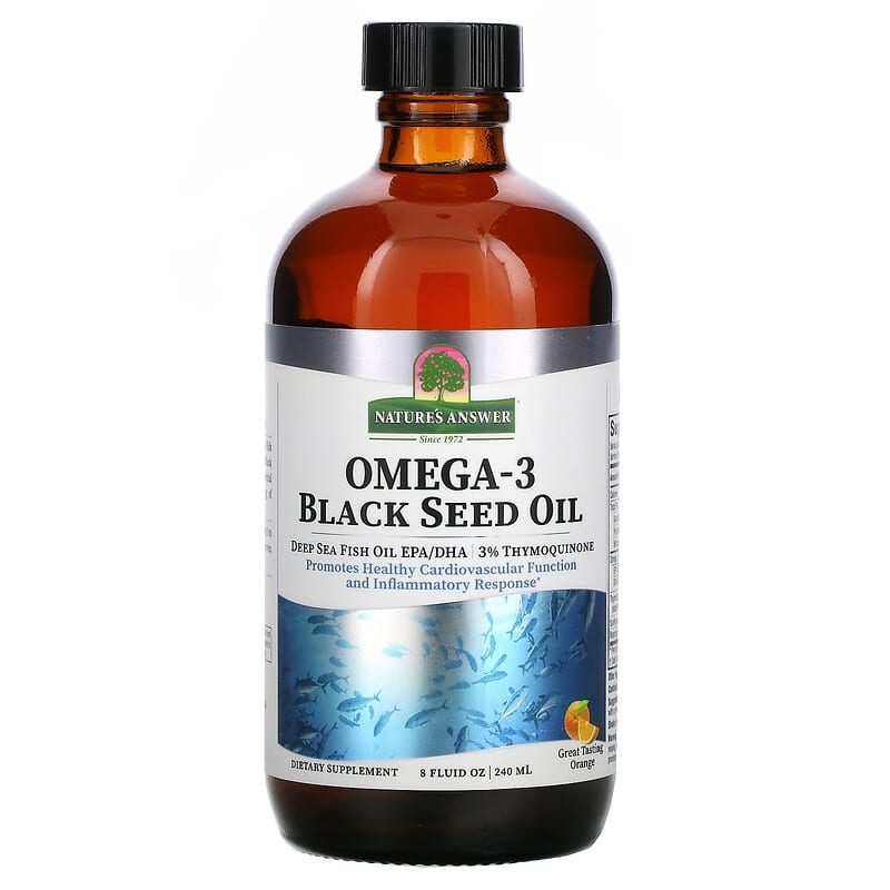 Nature's Answer Omega-3 with Black Seed Oil Orange 8 fl oz (240 ml) 83000261428