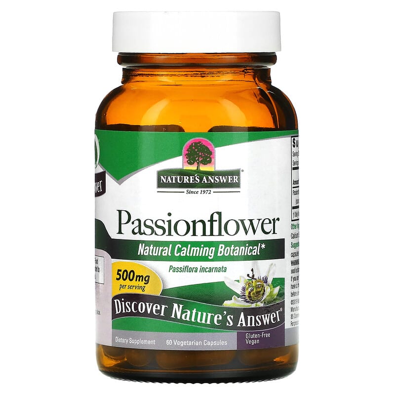 Nature's Answer, Passionflower, 250 mg, 60 Vegetarian Capsule 83000164217