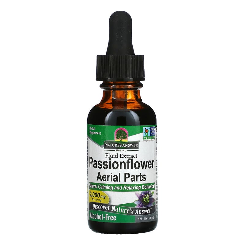 Nature's Answer Passionflower Aerial Parts Fluid Extract Alcohol-Free 2,000 mg 1 fl oz (30 ml) 83000006548