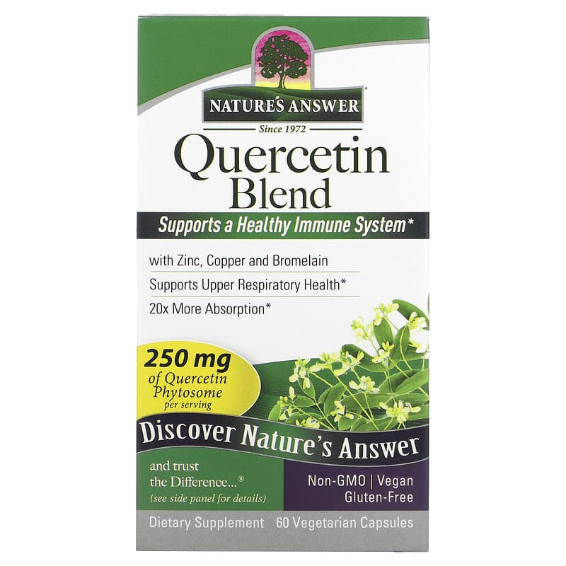Nature's Answer Quercetin Blend 250 mg 60 Vegetarian Capsules 83000165313