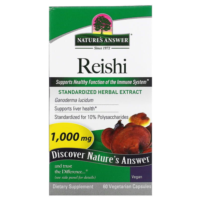 Nature's Answer Reishi 500 mg 60 Vegetarian Capsules 83000164255