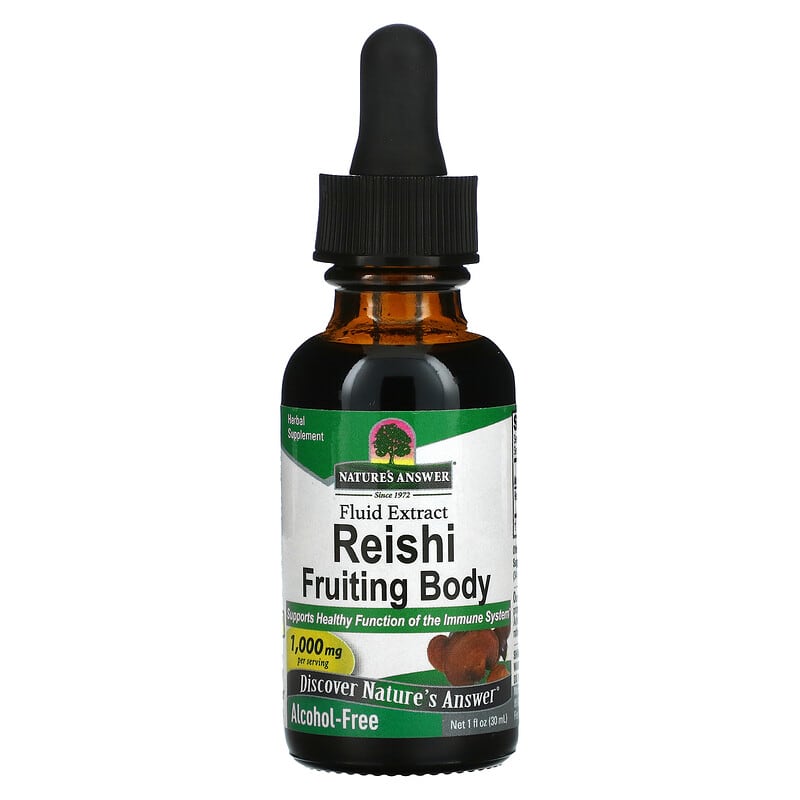 Nature's Answer Reishi Fruiting Body Alcohol-Free 1,000 mg 1 fl oz (30 ml) 83000006623