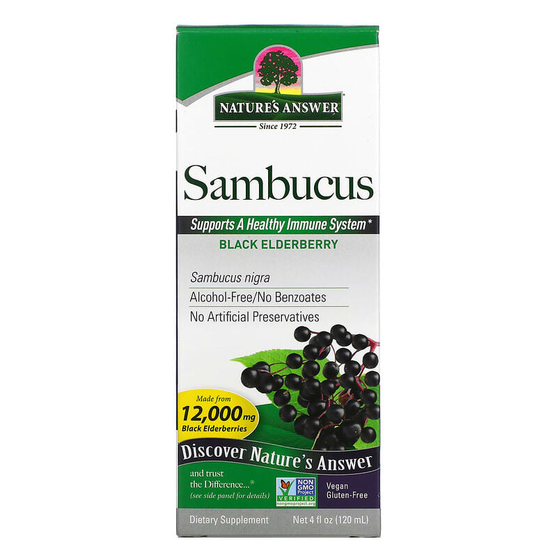 Nature's Answer Sambucus Black ElderBerry 12,000 mg 4 fl oz (120 ml) 83000260407