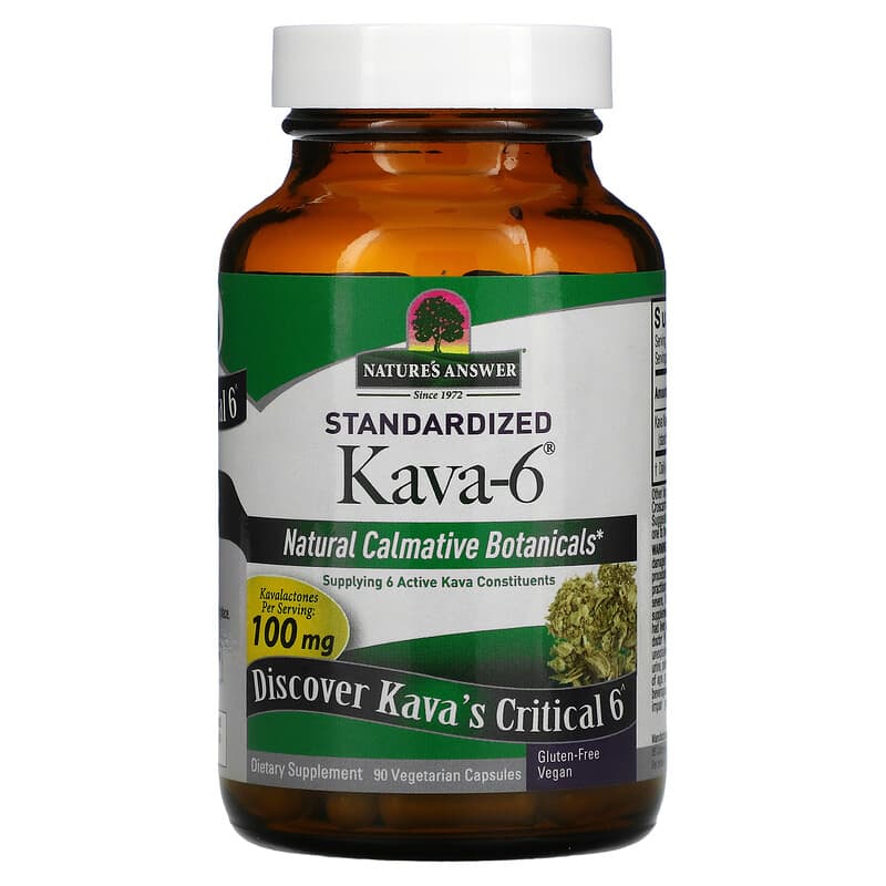 Nature's Answer, Standardized Kava-6 , 90 Vegetarian Capsules 83000164057