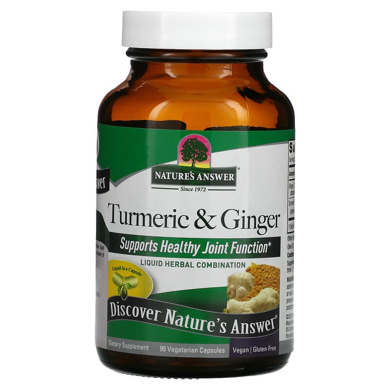 Nature's Answer, Turmeric & Ginger, 90 Vegetarian Capsules 83000265945