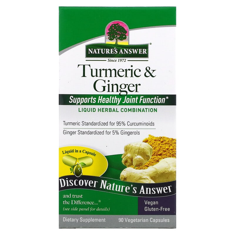 Nature's Answer Turmeric & Ginger 90 Vegetarian Capsules 83000265945