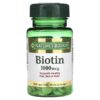 Nature's Bounty Biotin 1,000 mcg 100 Coated Tablets 74312079610