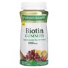 Nature's Bounty Biotin Gummies Grape Orange & Cherry 1,000 mcg 110 Gummies 74312793394