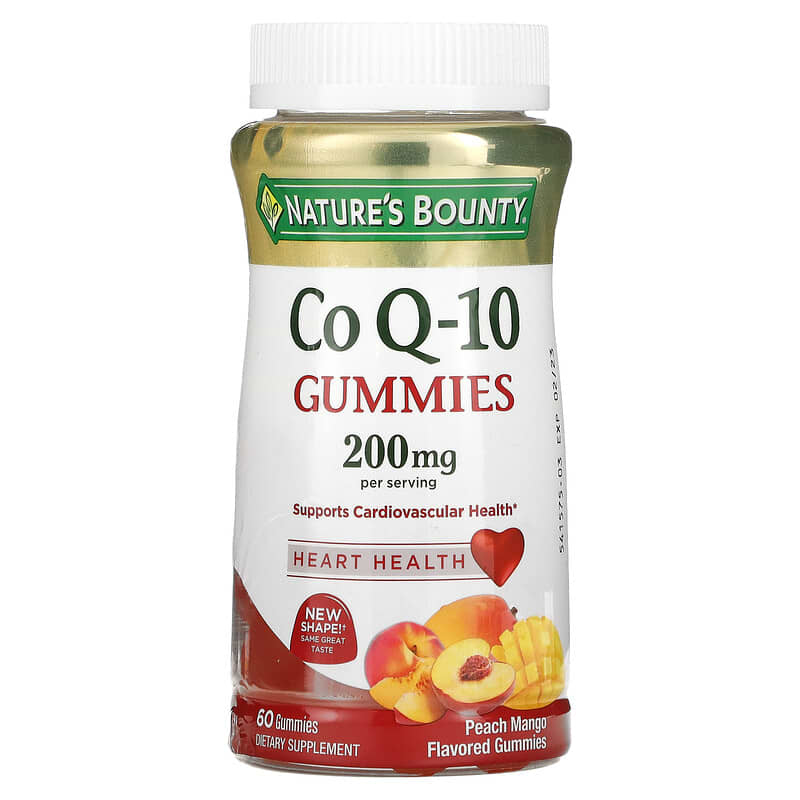 Nature's Bounty Co Q-10 Gummies Peach Mango 100 mg 60 Gummies 74312593888