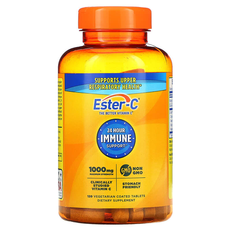 Nature's Bounty, Ester-C, Maximum Strength, 1,000 mg, 120 Vegetarian Coated Tablets 25077169825