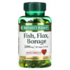 Nature's Bounty Fish Flax Borage 1,200 mg 72 Rapid Release Softgels 74312101519