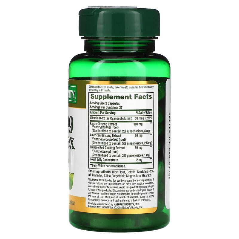 Nature's Bounty, Ginseng Complex, 75 Capsules 74312119323