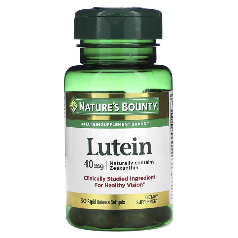 Nature's Bounty Lutein 40 mg 30 Rapid Release Softgels 74312442506