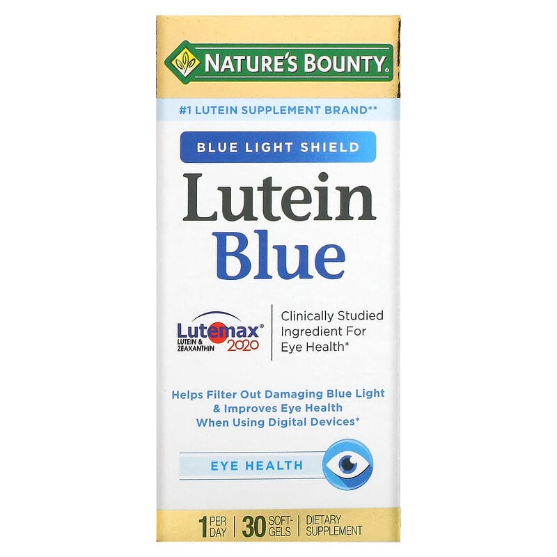 Nature's Bounty Lutein Blue 30 Softgels 74312763922