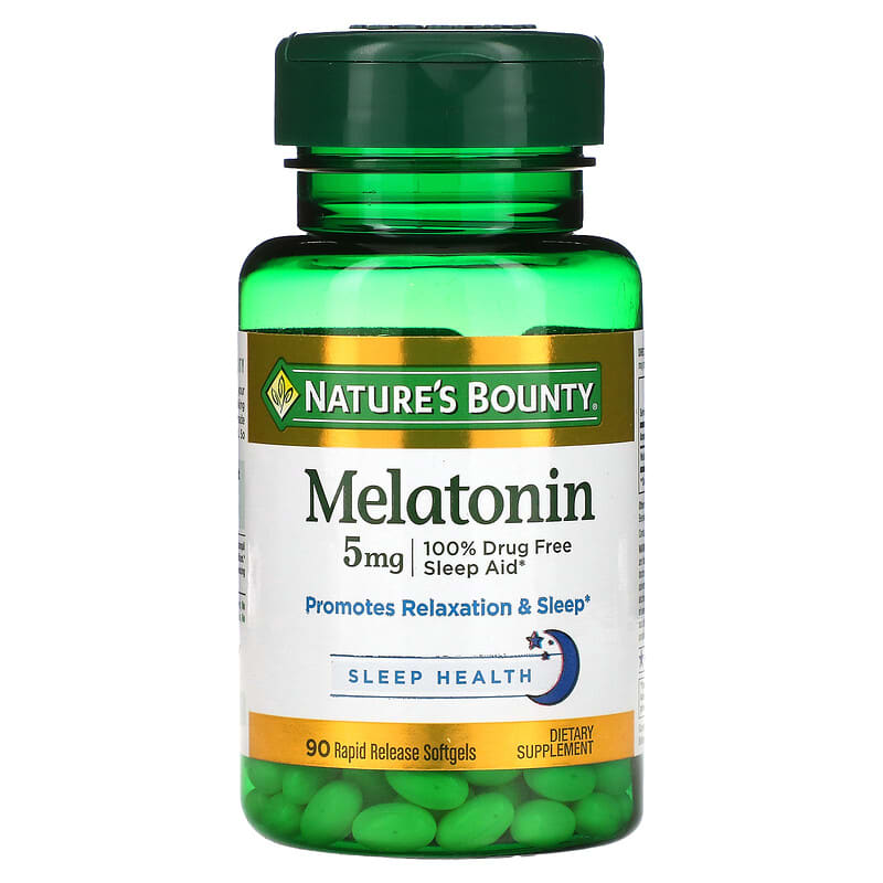 Nature's Bounty Melatonin 5 mg 90 Rapid Release Softgels 74312157455
