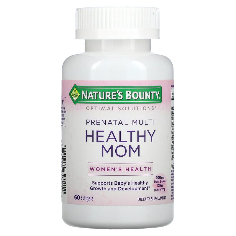 Nature's Bounty, Optimal Solutions, Healthy Mom Prenatal Multi, 60 Softgels 74312648212