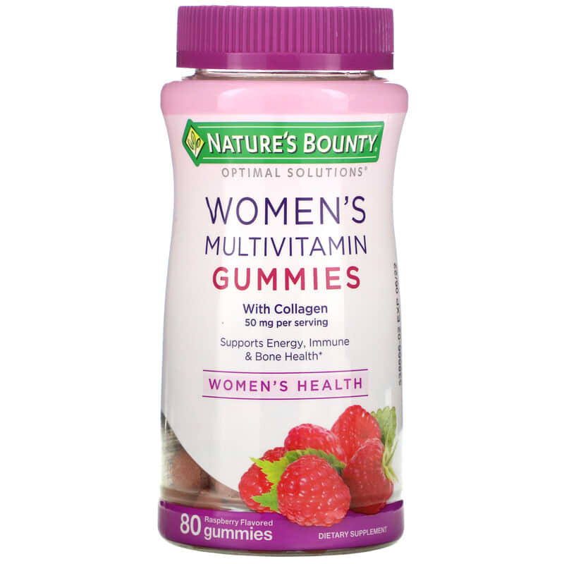 Nature's Bounty Optimal Solutions Women's Multivitamin Gummies Raspberry 80 Gummies 74312581885