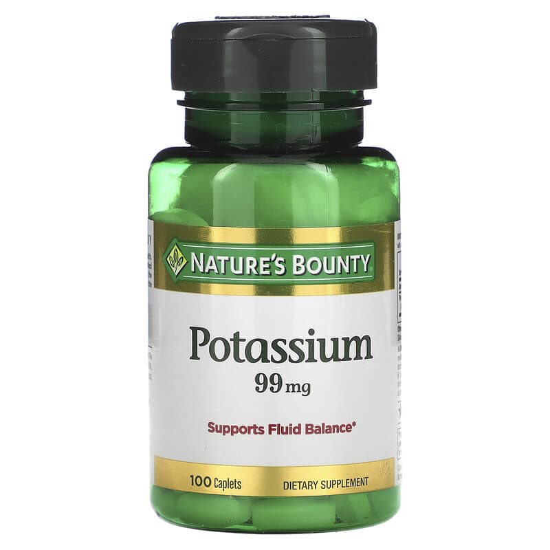 Nature's Bounty Potassium 99 mg 100 Caplets 74312011108