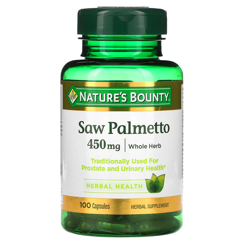 Nature's Bounty Saw Palmetto 450 mg 100 Capsules 74312441912