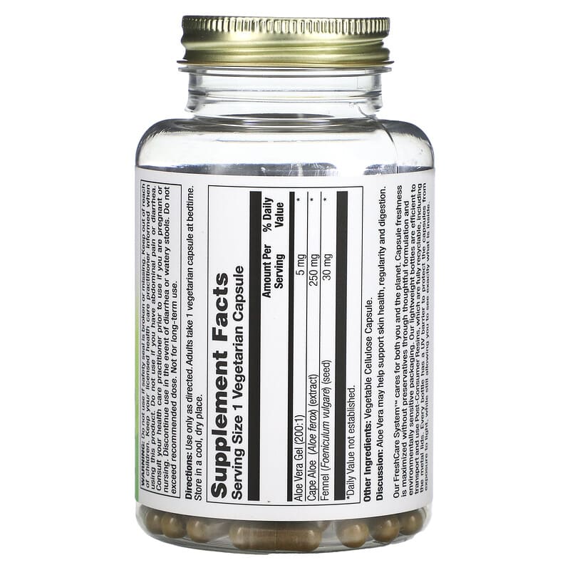 Nature's Herbs, Aloe Vera, Inner Leaf, 100 Vegetarian Capsules 41954179725