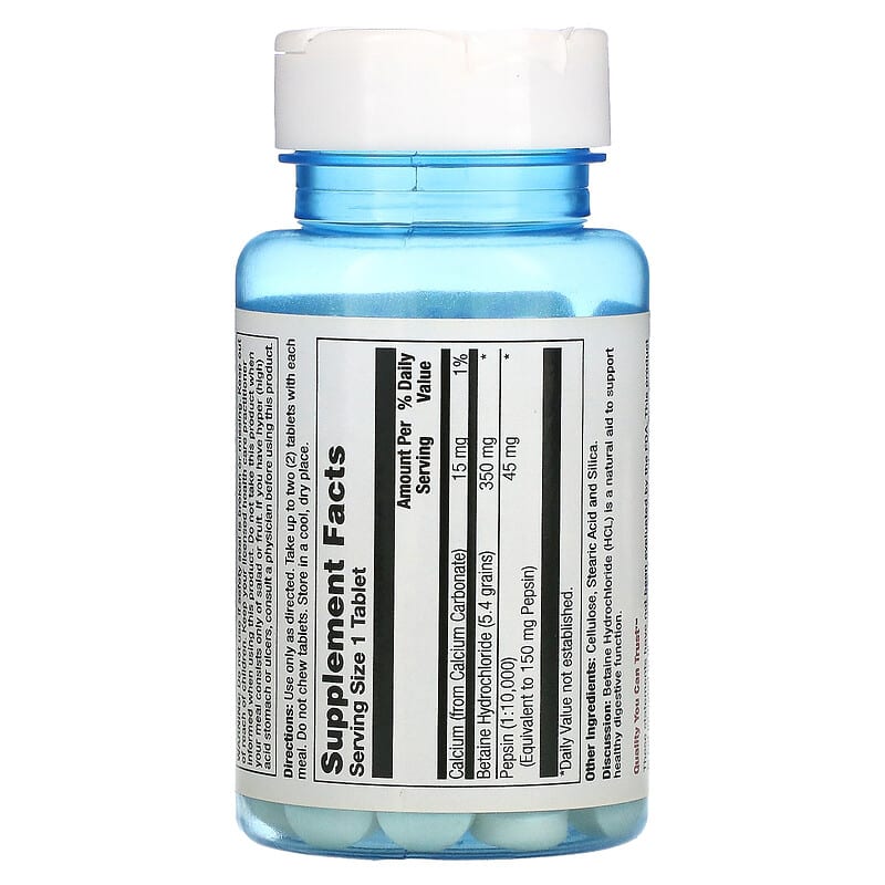 Nature's Life, Betaine HCL, 350 mg, 100 Tablets 40647001176